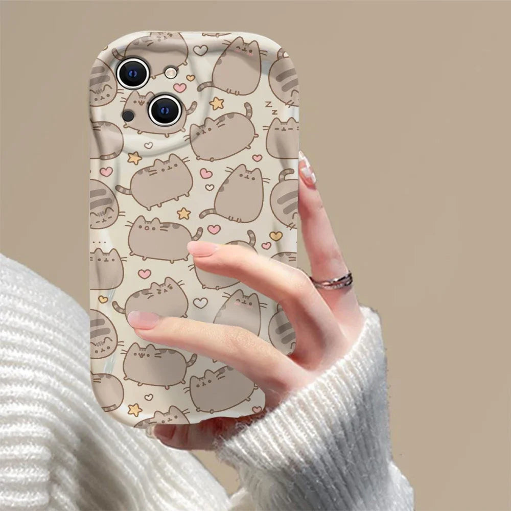 Funny Cat 3D Wave iPhone Case
