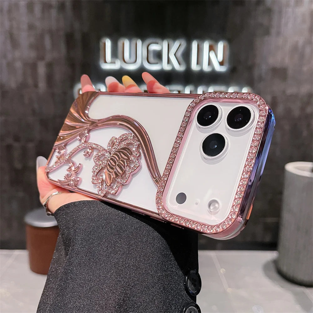 Rhinestone Flowers iPhone Case