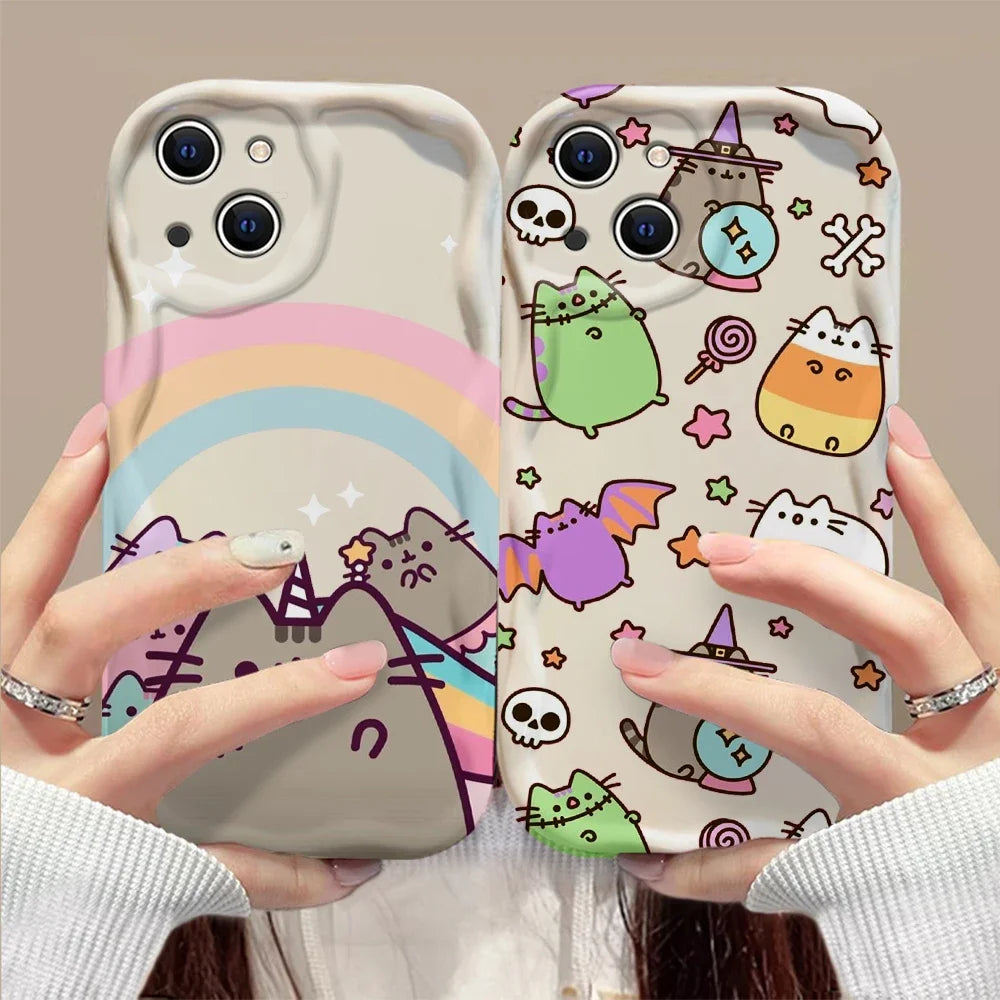 Funny Cat 3D Wave iPhone Case