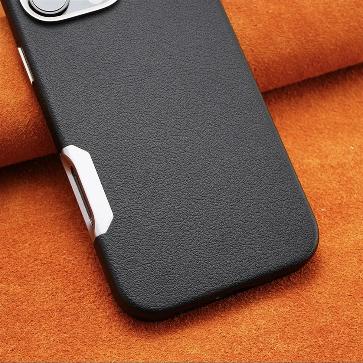 Plain Leather MagSafe iPhone Case