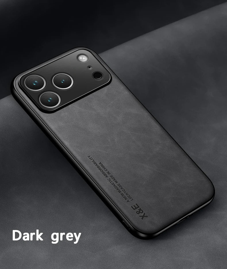 Luxury Leather Magnetic Case iPhone 17