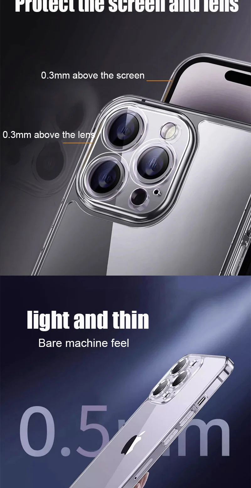 iPhone 13–17 Ultra-thin Clear Case