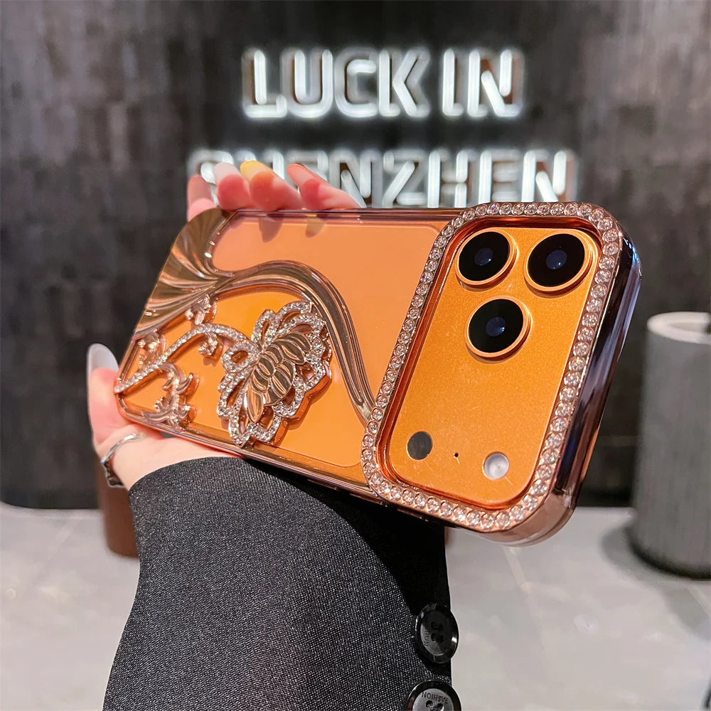 Rhinestone Flowers iPhone Case