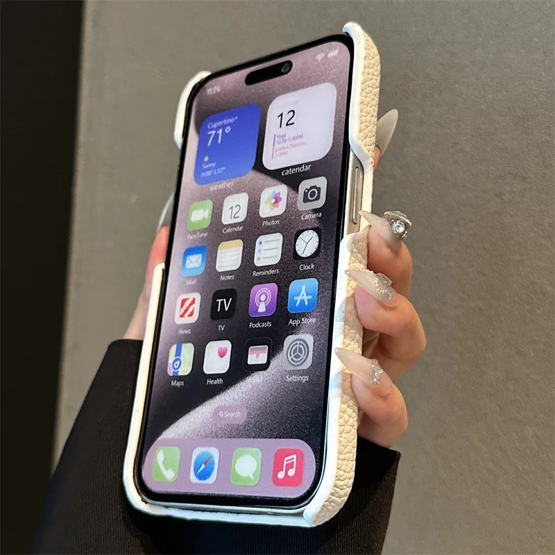 Lychee Leather iPhone Case