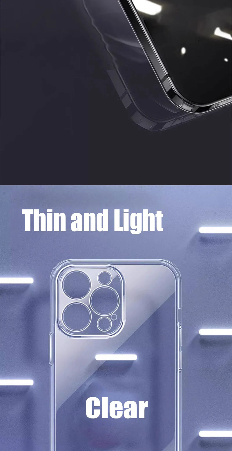 iPhone 13–17 Ultra-thin Clear Case