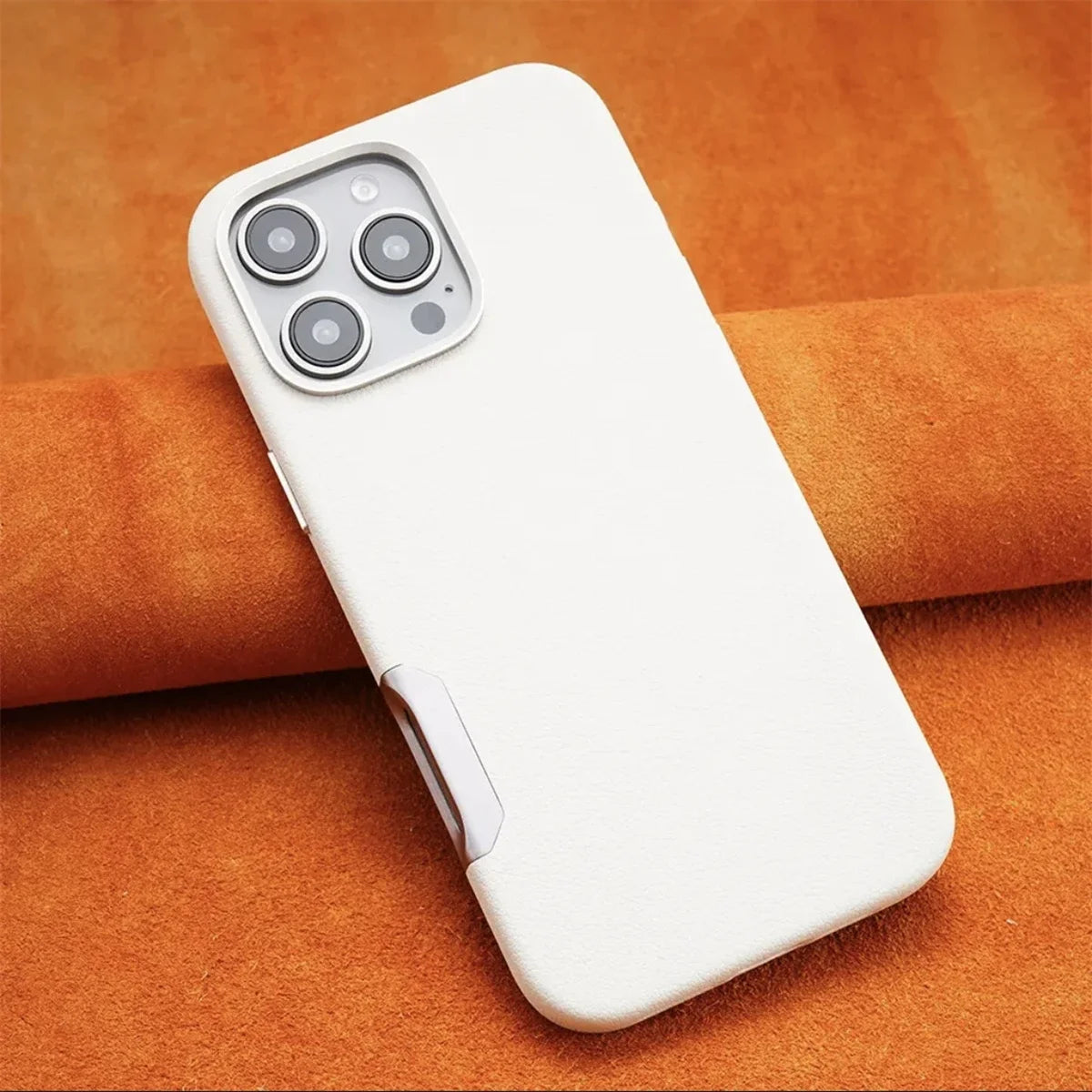 Plain Leather MagSafe iPhone Case