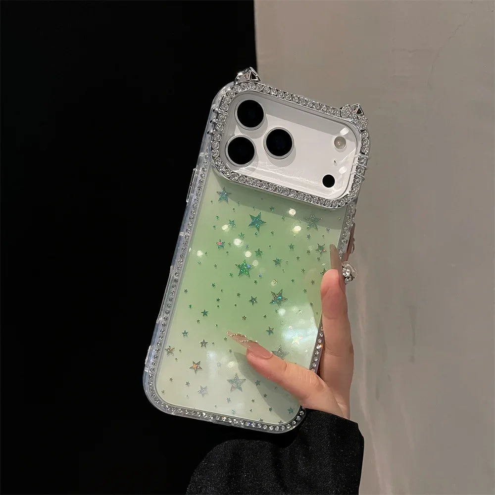 Rhinestone Cat Ears iPhone Case