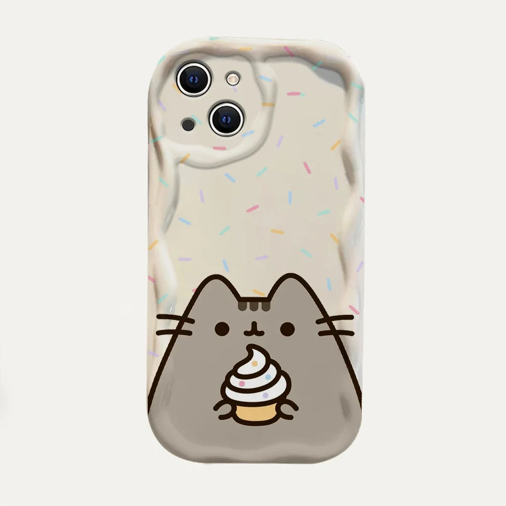 Funny Cat 3D Wave iPhone Case