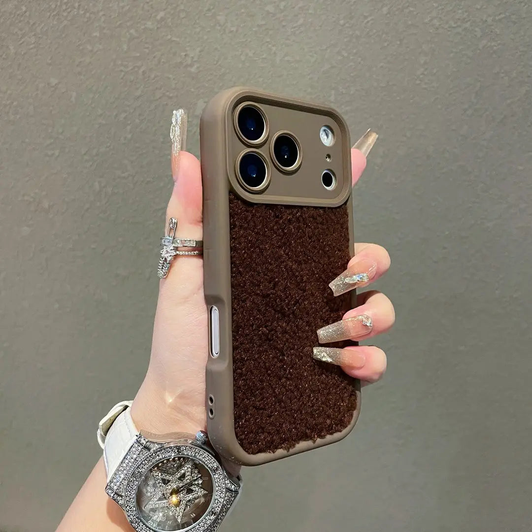 Korean Fluffy Plush Phone Case iPhone 17 Pro Max