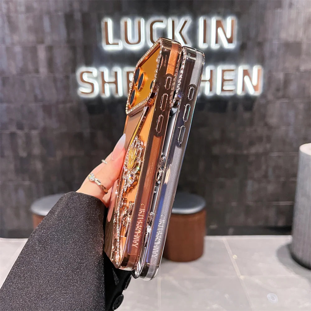 Rhinestone Flowers iPhone Case