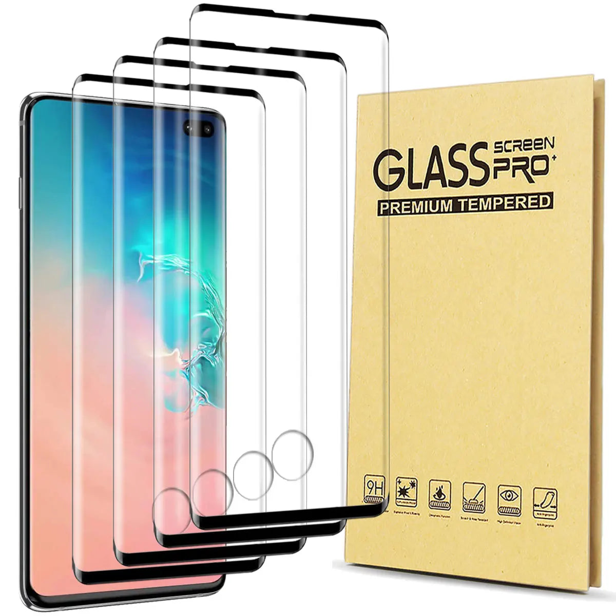 Samsung S10 Series Tempered Glass (4-Pack)