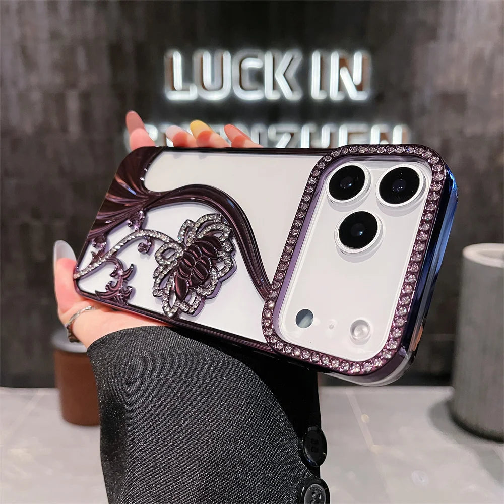 Rhinestone Flowers iPhone Case