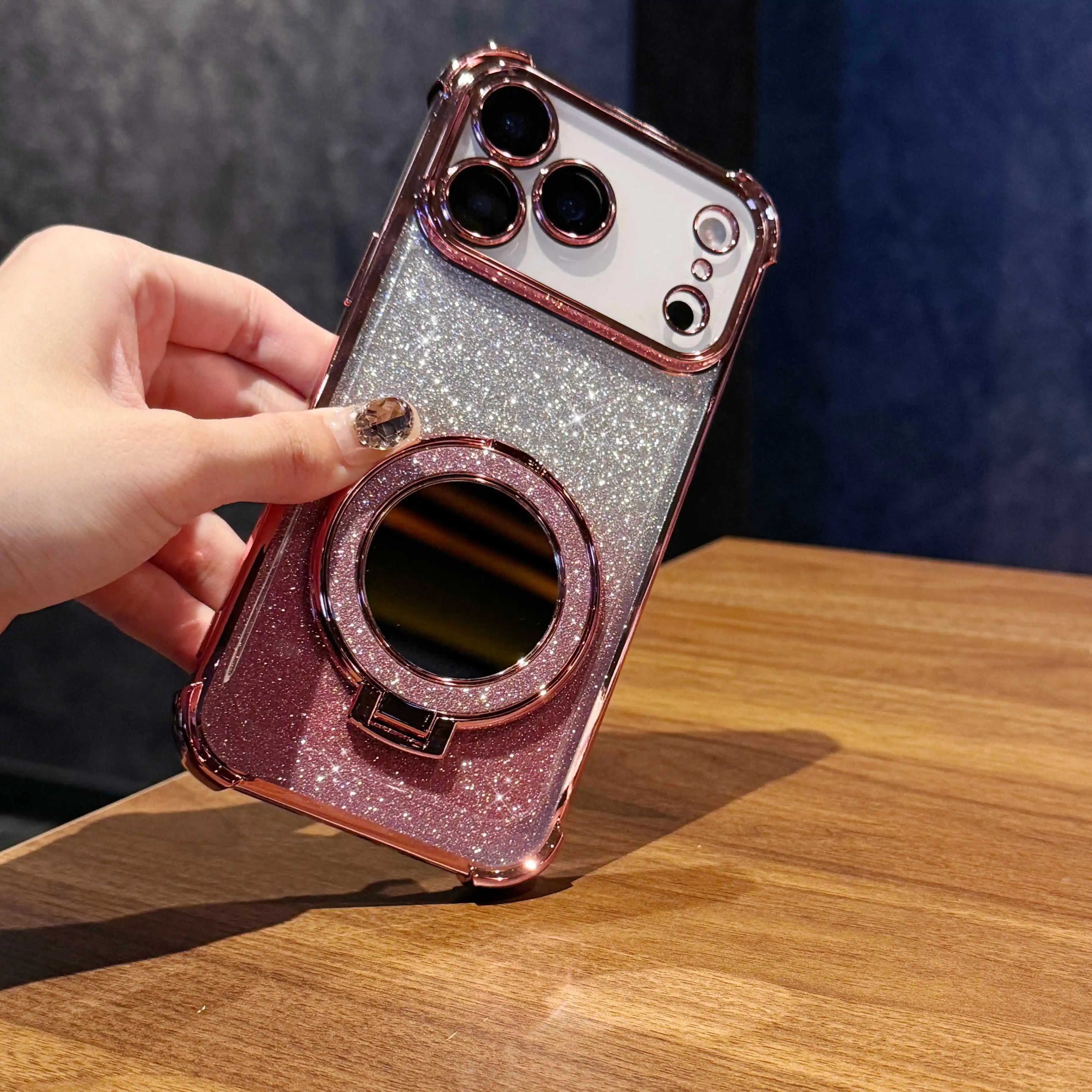 Fashion Glitter Mirror Magnetic Case iPhone 17