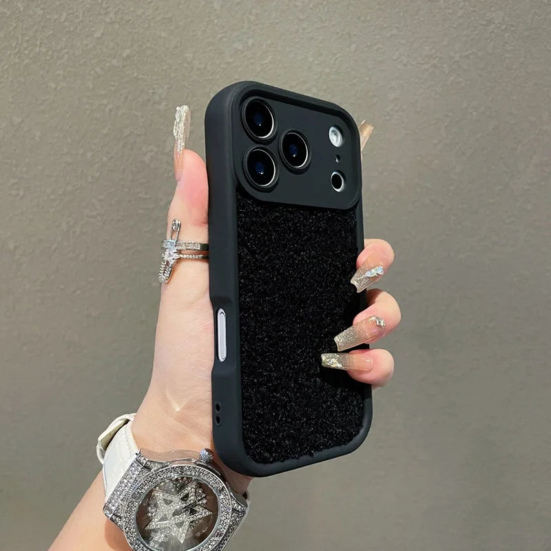 Korean Fluffy Plush Phone Case iPhone 17 Pro Max