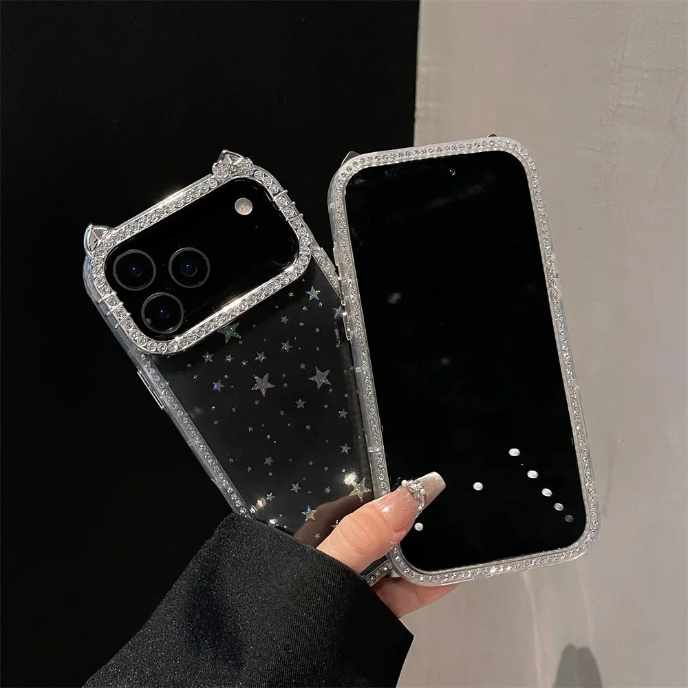 Glitter Cat Ears Glossy Case iPhone 17