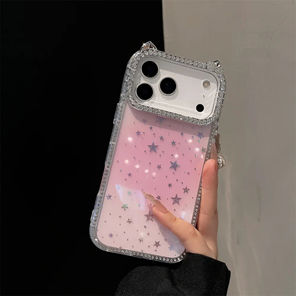 Glitter Cat Ears Glossy Case iPhone 17