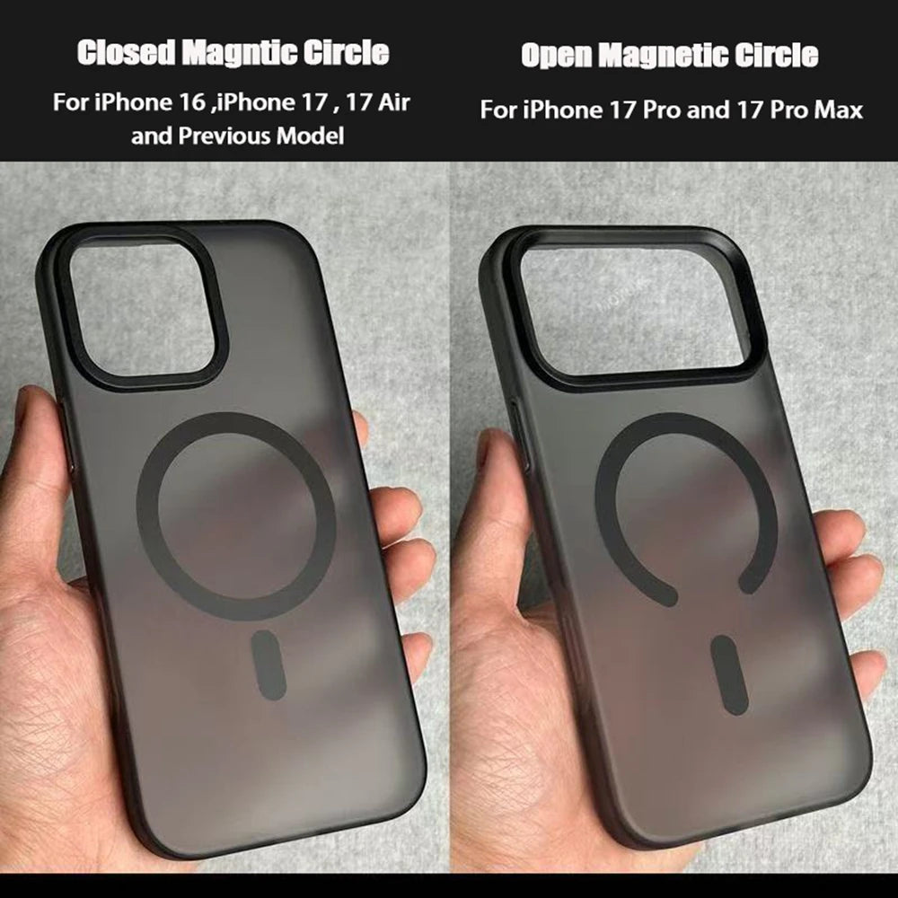 With Camera Control Button Transparent Magsafe Case for iPhone 17 16 15 14 Pro Max Plus Clear PC TPU Cover for iPhone 17 Air