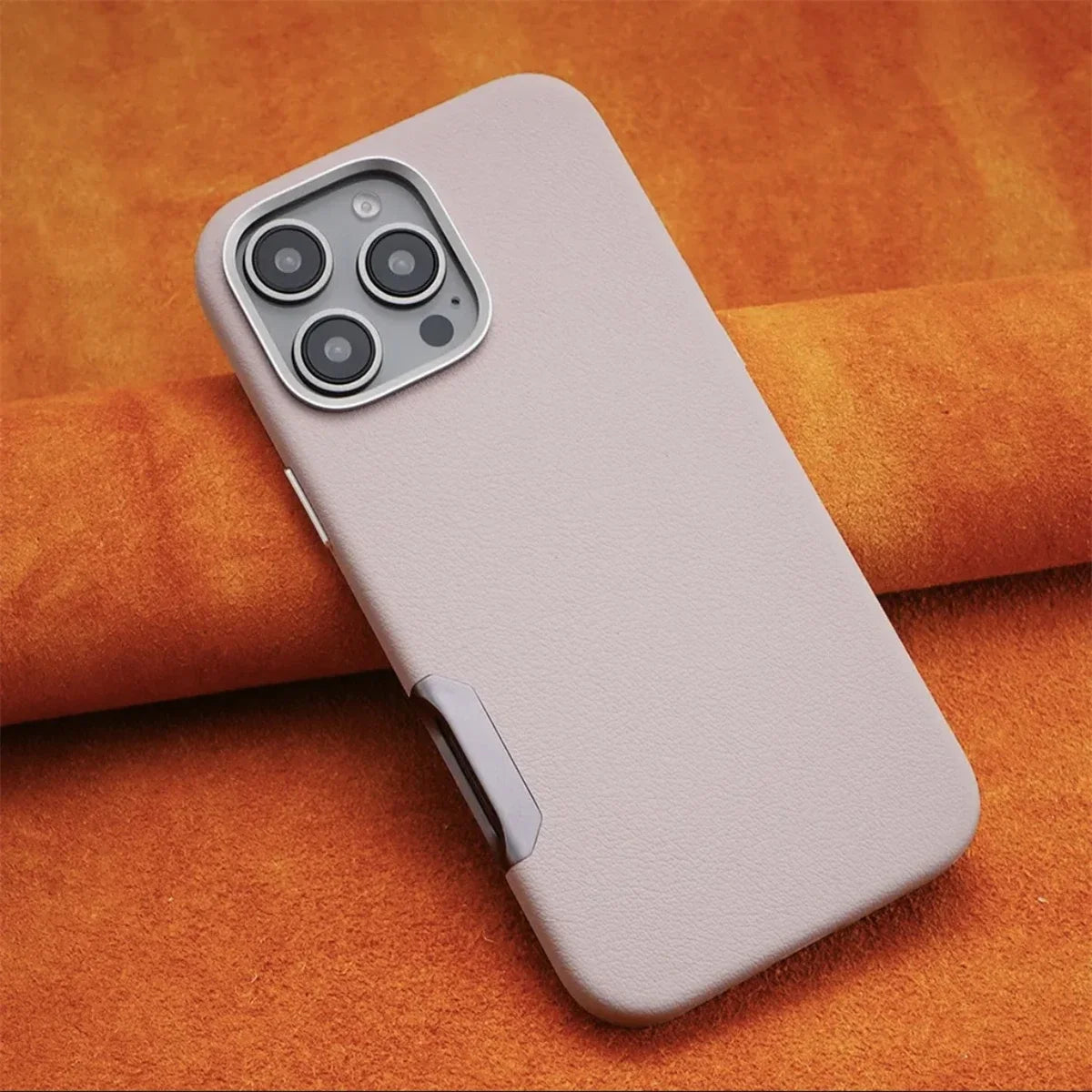 Plain Leather MagSafe iPhone Case