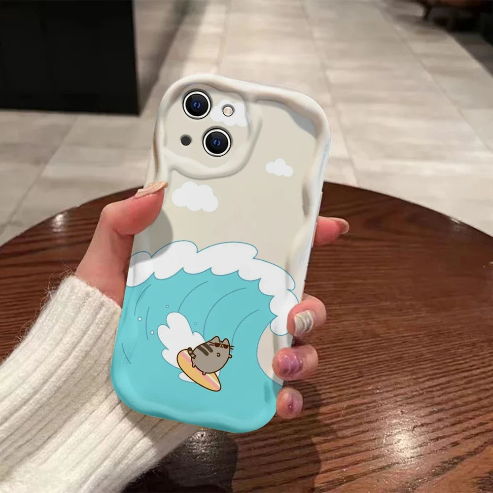 Funny Cat 3D Wave iPhone Case