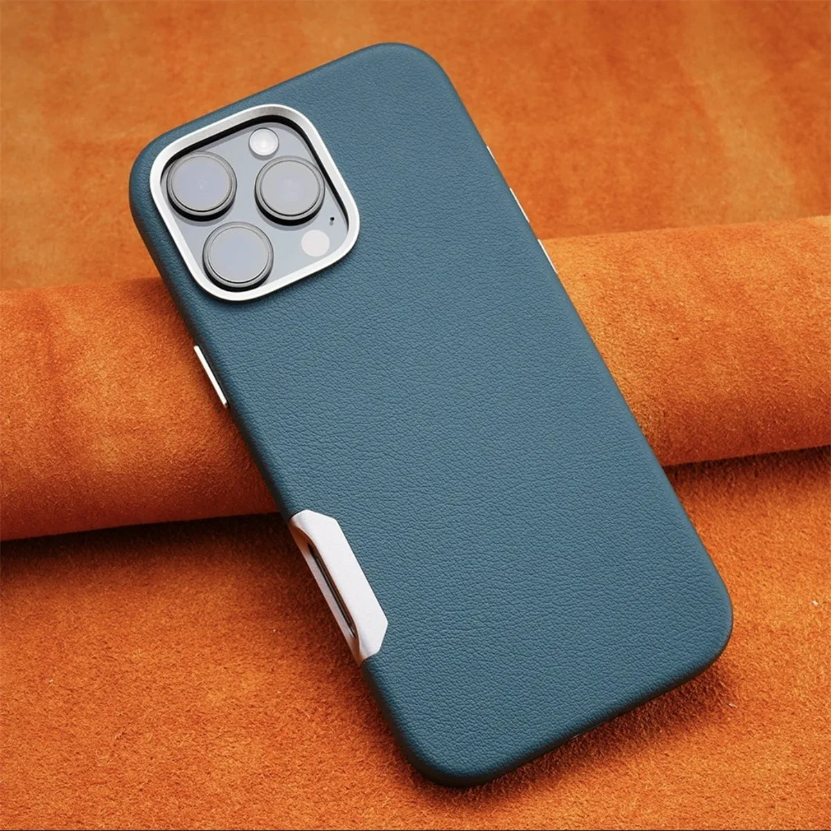 Plain Leather MagSafe iPhone Case