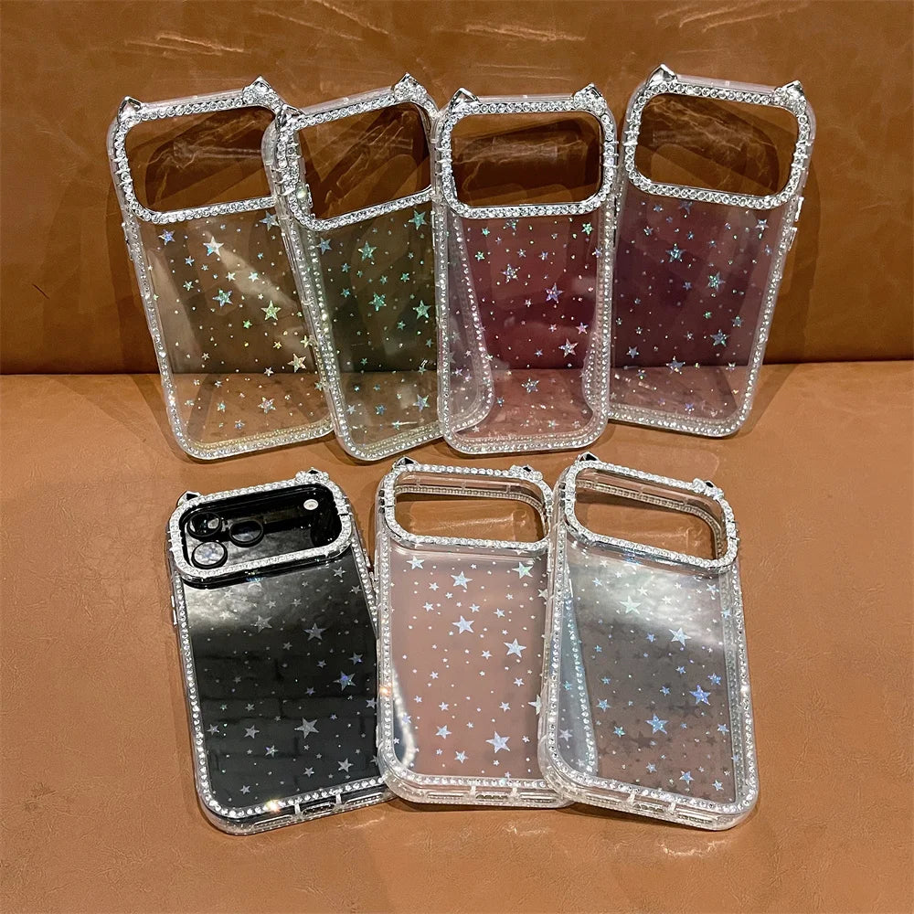 Glitter Cat Ears Glossy Case iPhone 17