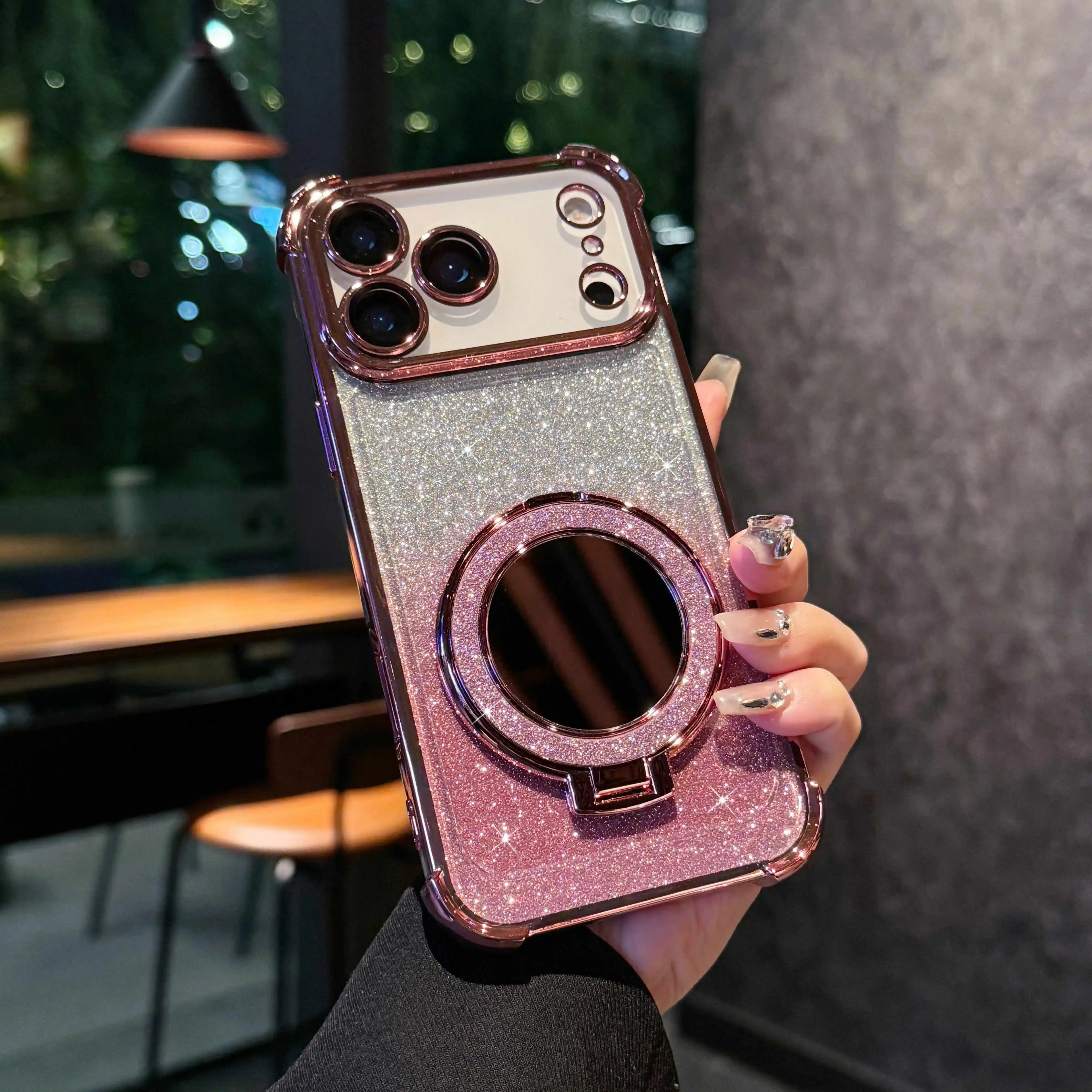 Fashion Glitter Mirror Magnetic Case iPhone 17