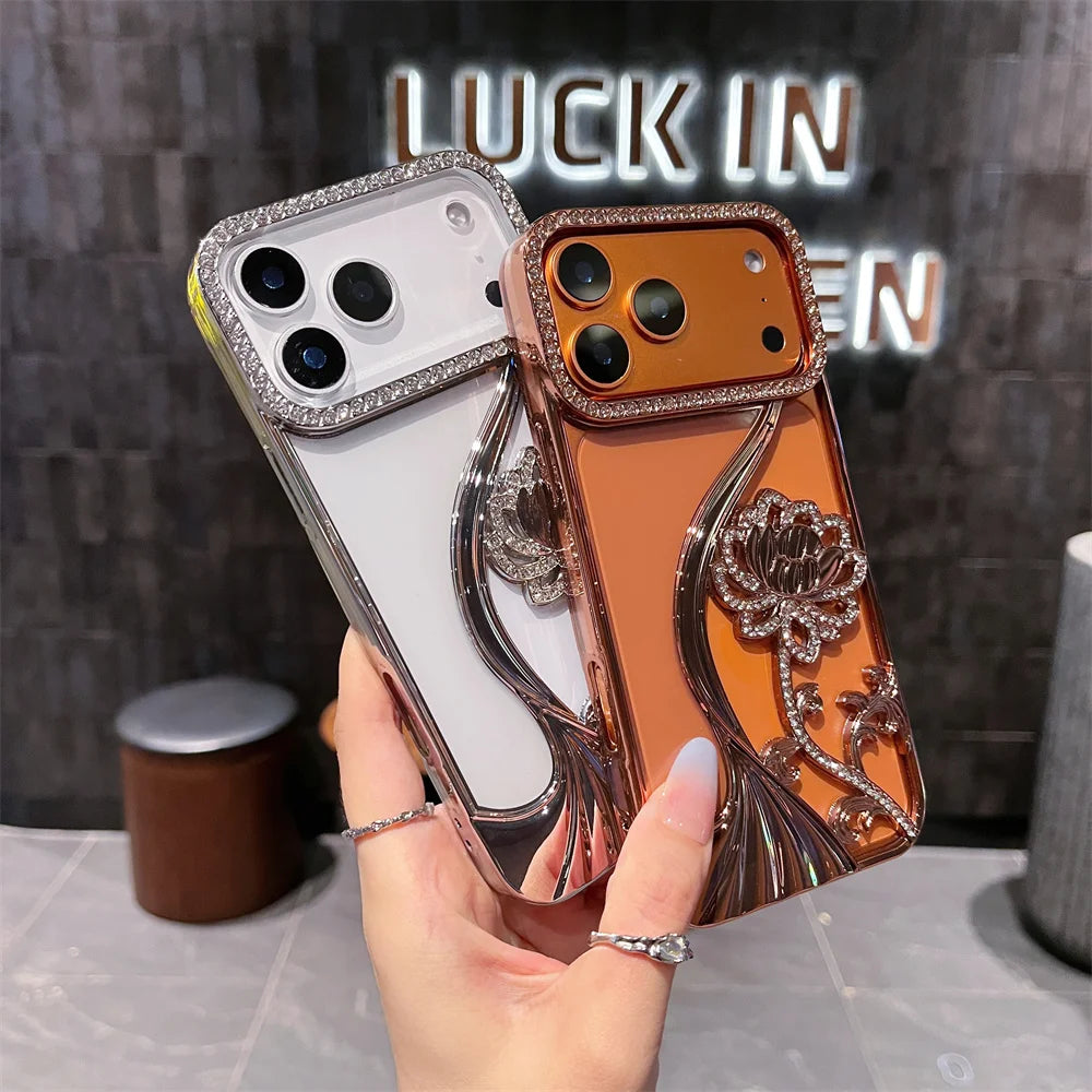 Rhinestone Flowers iPhone Case