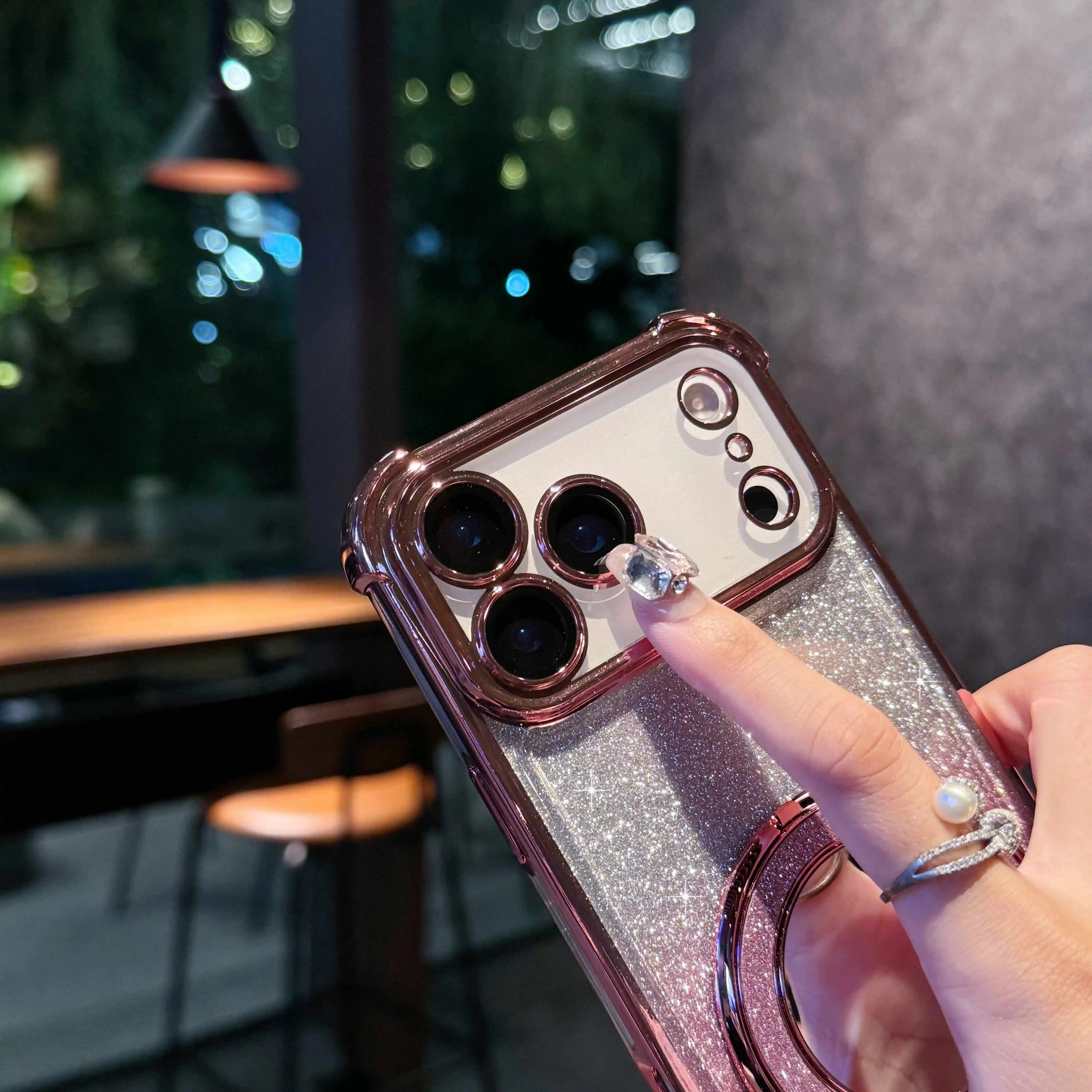 Fashion Glitter Mirror Magnetic Case iPhone 17