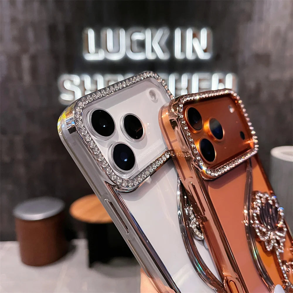 Rhinestone Flowers iPhone Case