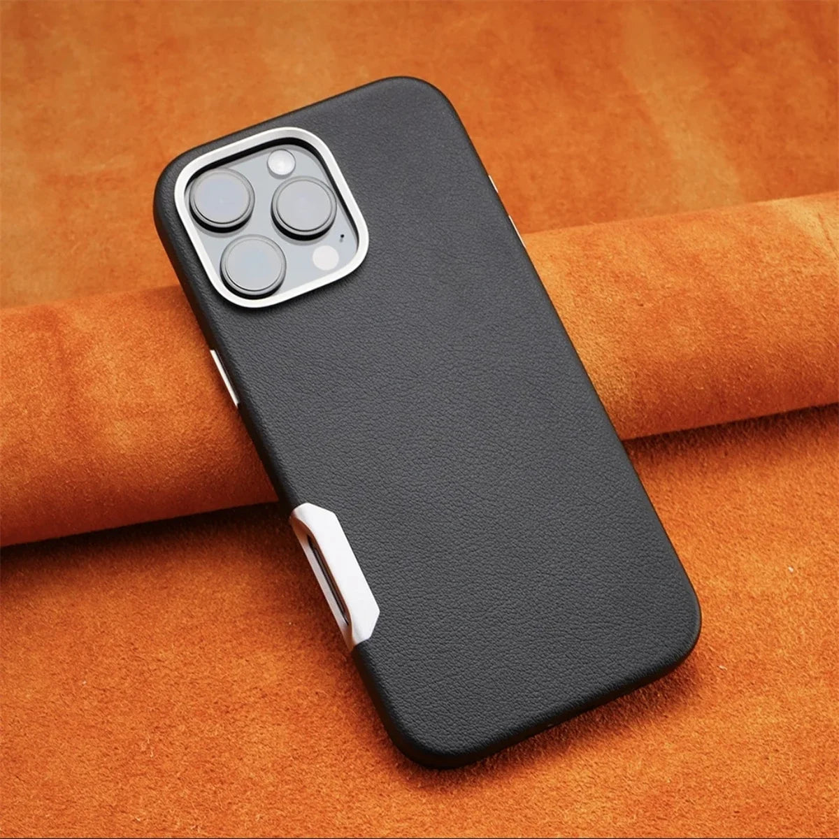 Plain Leather MagSafe iPhone Case