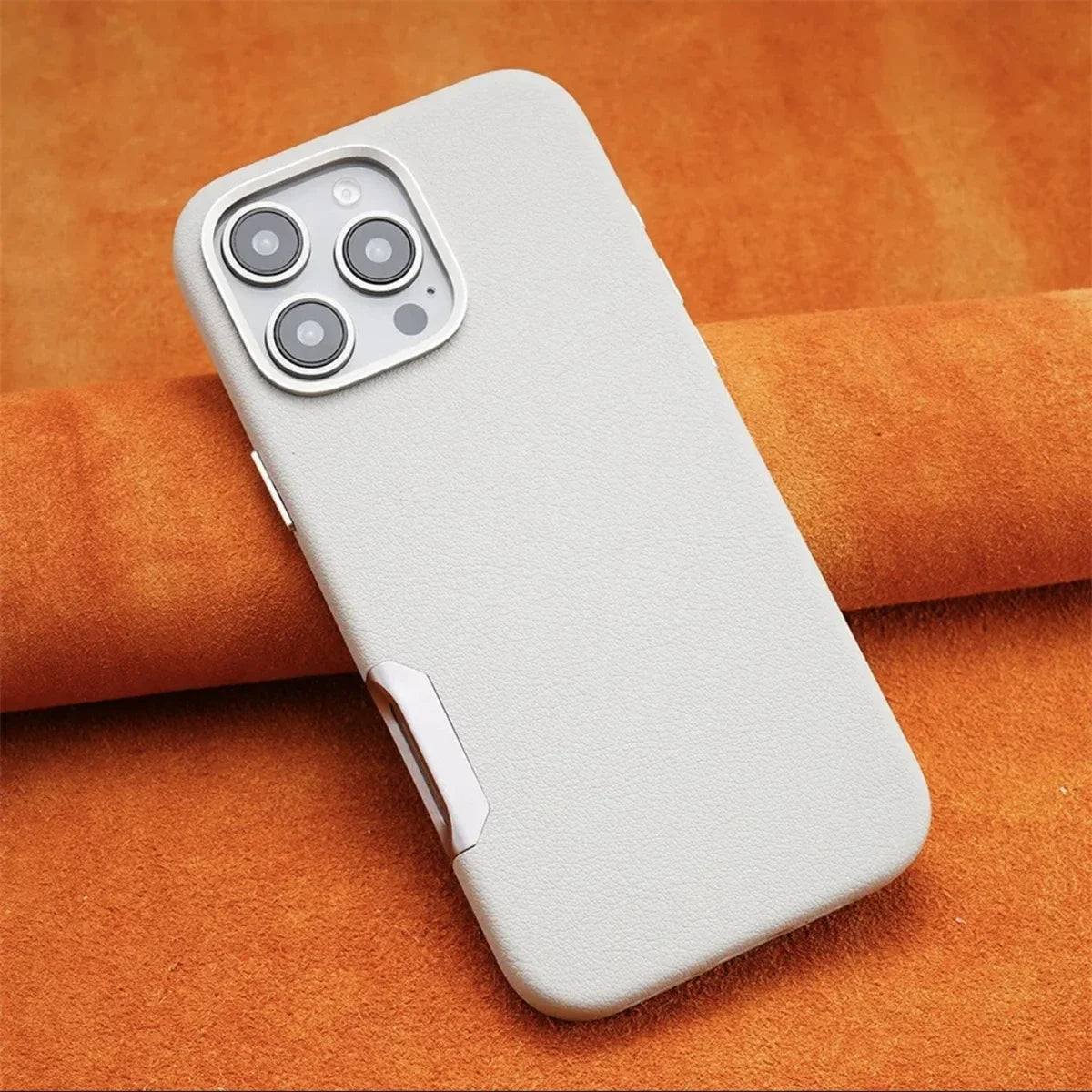 Plain Leather MagSafe iPhone Case
