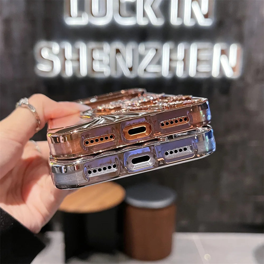 Rhinestone Flowers iPhone Case