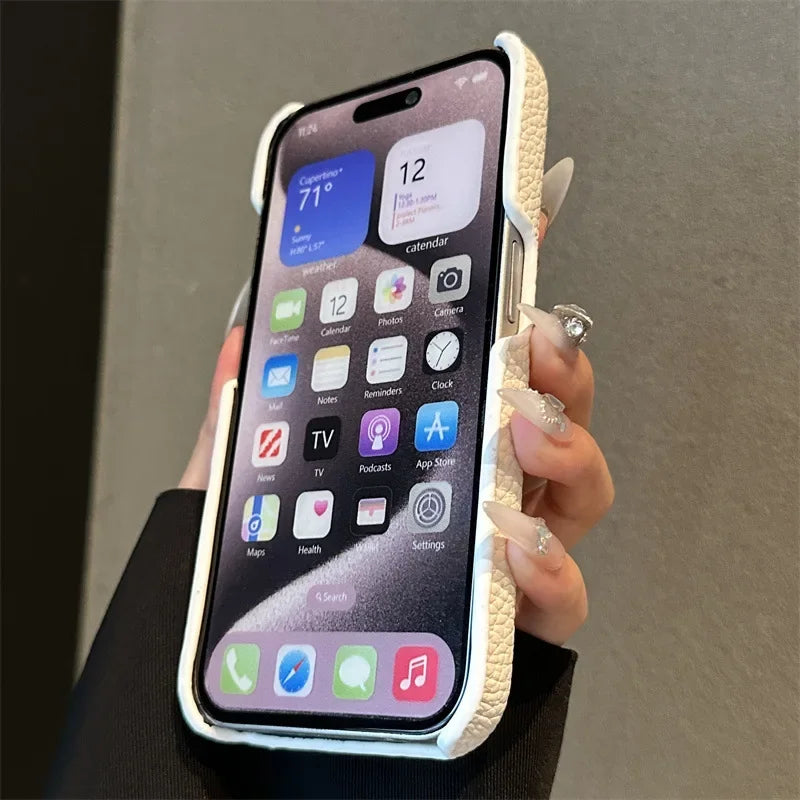 Lychee Leather iPhone Case