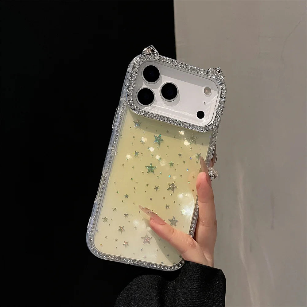 Glitter Cat Ears Glossy Case iPhone 17