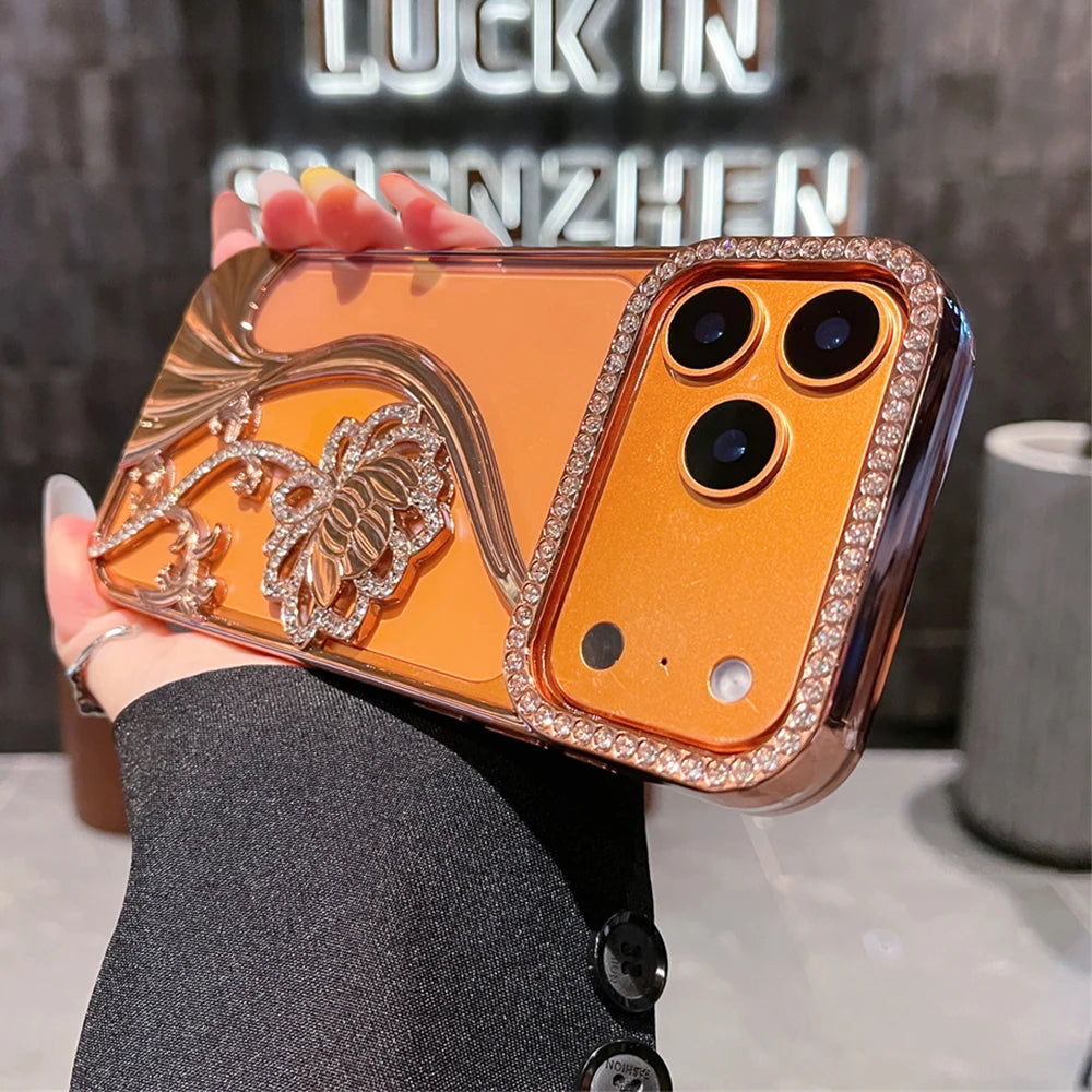 Rhinestone Flowers iPhone Case