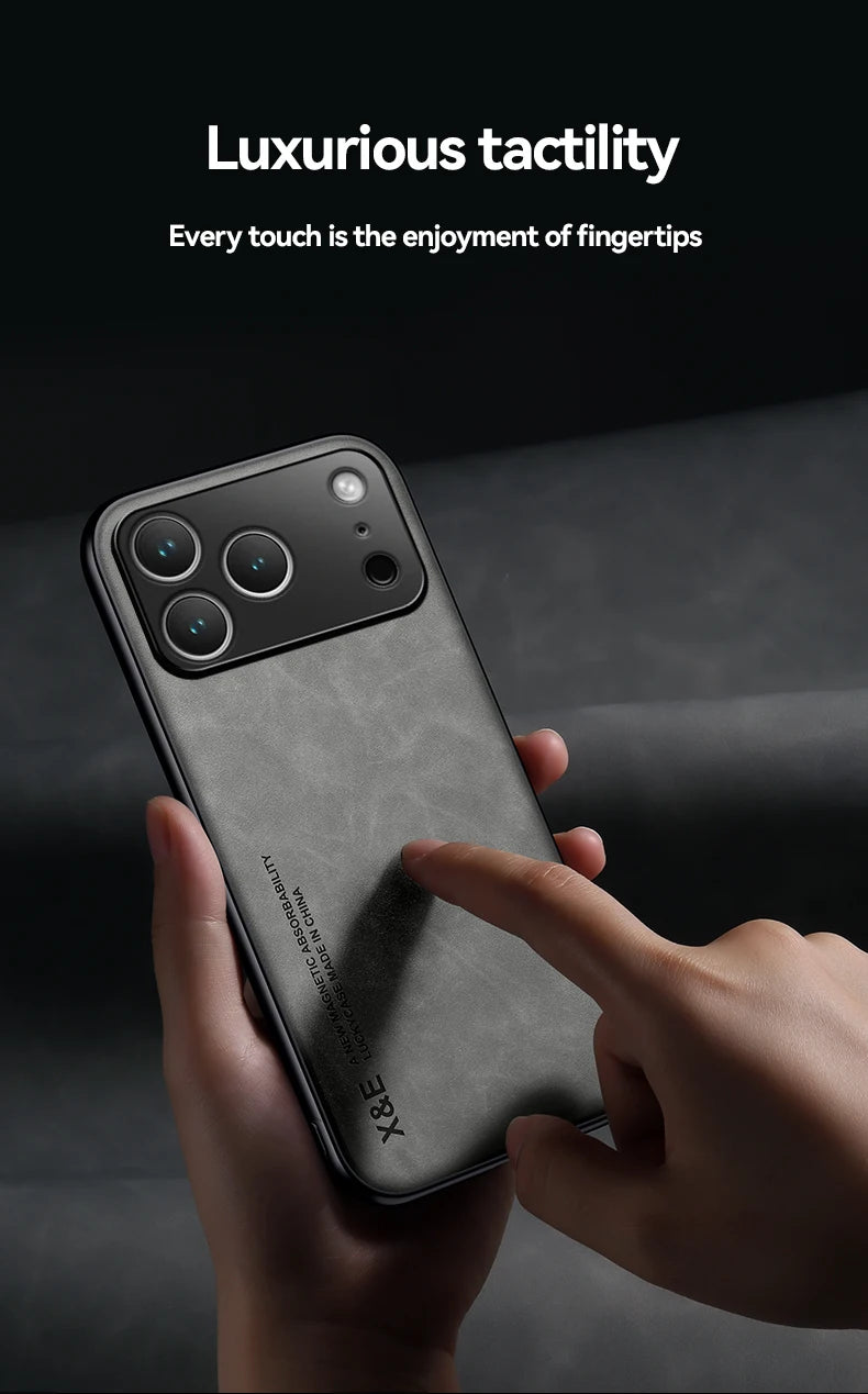 Luxury Leather Magnetic Case iPhone 17