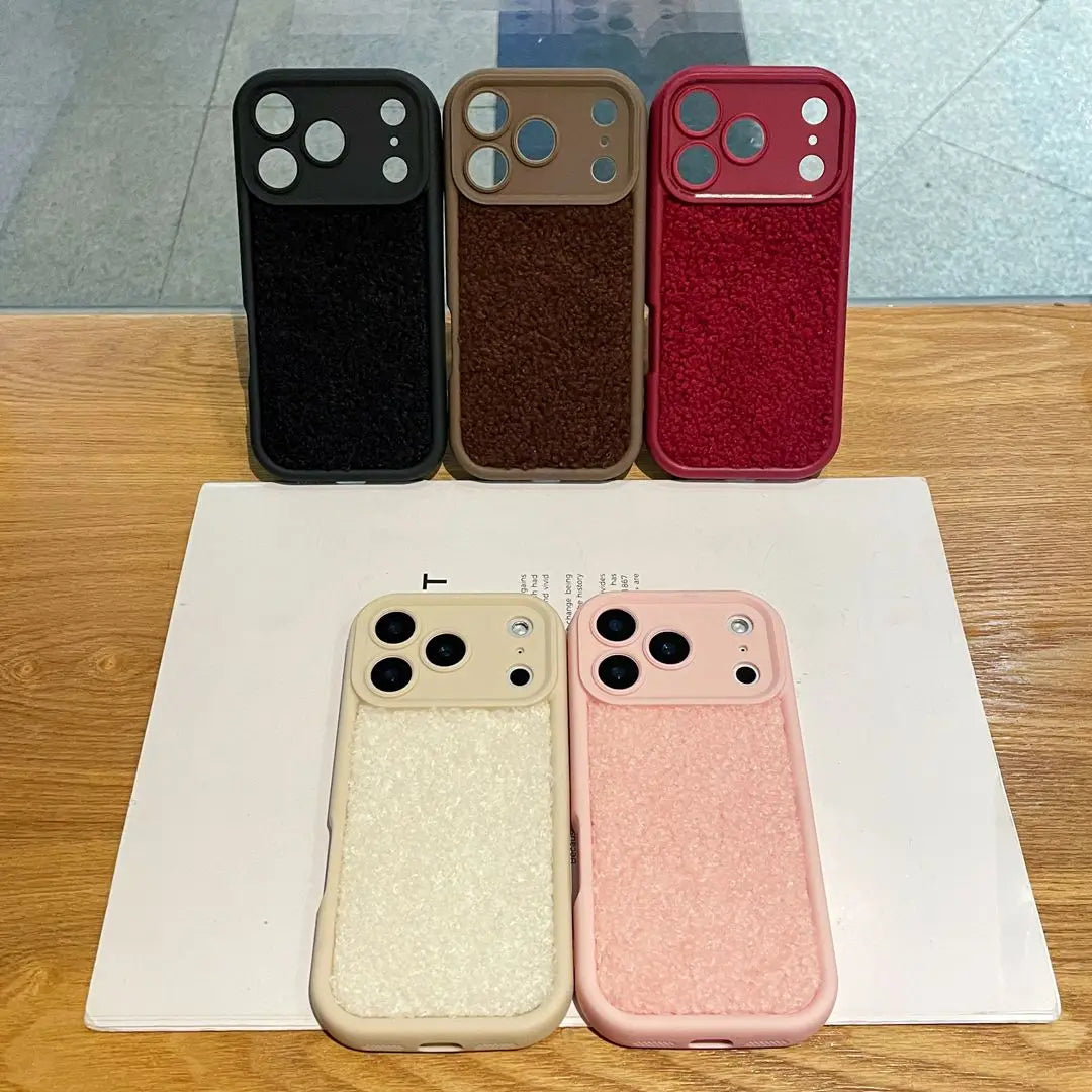 Korean Fluffy Plush Phone Case iPhone 17 Pro Max