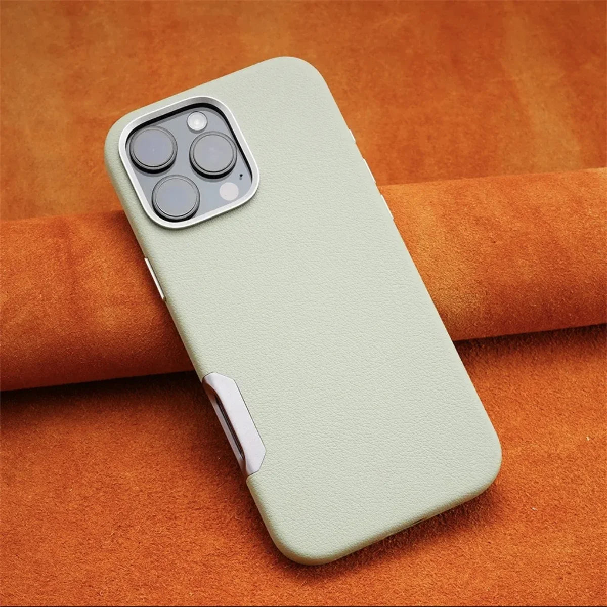 Plain Leather MagSafe iPhone Case