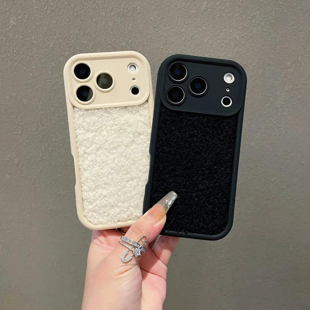 Korean Fluffy Plush Phone Case iPhone 17 Pro Max